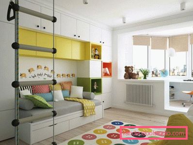 O cameră interesantă pentru copii de design pentru un băiat de vârste diferite